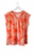  Coral Shell Print Jersey Linen Top