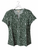 Green Printed Jersey Top