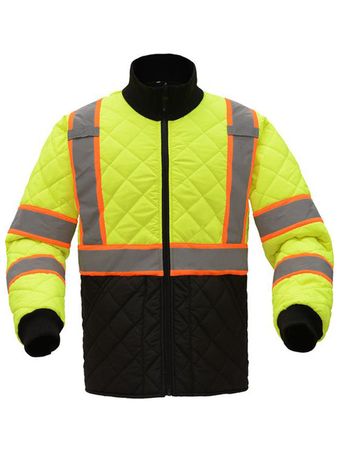 Hi-Vis Two Tone Quilted Jacket  - Front