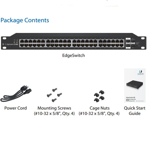 Ubiquiti EdgeSwitch 48-500W – Generalüberholt, 48 Ports, Managed, PoE+
