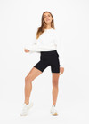 PEACHED 6IN SPIN SHORT - BLACK [USW021008]