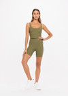 PEACHED TESS CROP - OLIVE [USW021007]