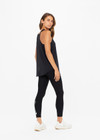 THE UPSIDE women's black Dri Release Markova sleeveless Tank is made from moisture-wicking, fast-drying fabric with odor control and superior comfort.