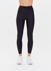 THE UPSIDE women's black Supersoft 25inch Pocket Midi Pant is a mid rise, 7/8 length, super soft legging is made from breathable, quick drying and moisture wicking fabric with a 4-way stretch. It features a stretch drawcord through the waistband and a print arrow at the centre back waistband.