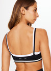 THE UPSIDE women's black double layer Form Seamless Kelsey Bra made with Form Seamless fabric has mid coverage and support, and features moisture control properties.