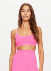 RIBBED SEAMLESS BALLET BRA - NEON PINK [USW024014]