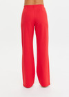 THE UPSIDE women's red Petra Flare Pant is made from a sustainable lenzing viscose material that features a contrast white knitted tape down the sides. This track pant features an elasticated waist and side pockets.