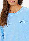 THE UPSIDE women's blue One Love Club Sammi Tee is made from organic cotton. The oversized tee features a soft rib neck lining for a lived in feel. Designed for tennis.