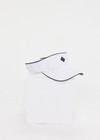 THE UPSIDE women's white Pacific Elite Visor is made from recycled fabric. The sun visor features adjustable strap and mesh inner headband. Designed for tennis and pickleball.