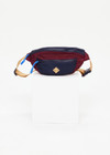 THE UPSIDE women's maroon and navy colour block Trail Bum Bag is made from recycled fabric and features an adjustable strap with a quick release buckle.
