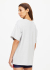 THE UPSIDE women's grey Ranchero Sammi Tee is made from organic cotton. The relaxed fit t-shirt features a western print logo. Designed for travel and leisure.