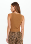 THE UPSIDE women's brown Babylon Button Knit Vest is made from organic cotton. The knitted vest features button-down front. Designed for layering and lifestyle wear.