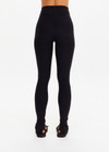 THE UPSIDE women's black Pegasus Farrow Split Pant is made from recycled peached. The mid rise pants features split flare hem. Designed for yoga and pilates.
