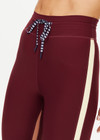 THE UPSIDE women's maroon Trail 25 inch Legging is made from soft, breathable fabric and features a mid-rise waistband with an elasticated drawcord.