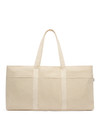 THE UPSIDE women's cream Marbella Beach Club Tote is made from cotton linen blend. The large tote bag features outer pockets and removable matching purse.