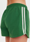 THE UPSIDE women's green Tennis in Bahamas Run Short is a mid rise short with a drawstring. Designed for running and exercise.