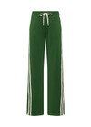 THE UPSIDE women's green When in Roma Holiday Pant is made from recycled fabric. The high waisted side stripe pant features splits at hem. Designed for comfort.