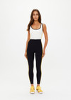 THE UPSIDE women's black recycled peached Prix Charlize Scoop Catsuit is designed for a soft & supportive fit with removable cups and internal shelf bra. Ideal for yoga, pilates & barre.
