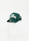 THE UPSIDE women's green Stardust Trucker Hat features a foam front and mesh back with an adjustable snapper.