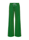 THE UPSIDE women's green Galaxia Loretta Pant is designed for a mid to low rise straight leg fit and features elasticated waistband, drawcord and side seam pockets. Made for lifestyle.