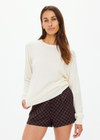 THE UPSIDE women's creme Gisella Wool Sweater is a lightweight wool knitted sweater in a soft cream colour. The perfect lifestyle piece.
