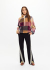 THE UPSIDE women's check recycled fabric Ayr Harlow Fleece Pullover is designed for a relaxed fit and features zip pockets and elasticated waist and cuffs. Made for lifestyle.