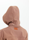 THE UPSIDE women's brown Freddie Fleece Lined Anorak is made from bonded water resistant fabric with internal warm polar fleece and features external pockets with flap closure and drawcord with toggles to cinch in waist.