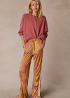 THE UPSIDE women’s red organic cotton Serendipity Paloma Crew is designed for a boxy fit and features drop shoulders and The Upside logo puff printed at the front. Made for everyday.