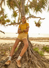 THE UPSIDE women’s stripe organic cotton Daisy Aster Knit Shortie is a fitted boyleg short, featuring a ribbed mid-rise waistband and hem. Made for everyday leisure.