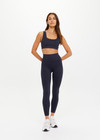 THE UPSIDE women's black Seamless Jade Racerback Bra offers a soft & comfortable fit and features removable cups in a rib fabrication. Made for yoga & pilates.