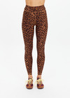 THE UPSIDE women's leopard Malawi 25inch Midi Pant offers soft & supportive fit and features a orange and navy striped drawcord in our recycled peached fabrication. Made for yoga & pilates.