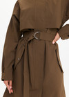 THE UPSIDE women's green James hooded trench coat features recycled waterproof polyester, a true-to-size fit and adjustable waist belt. Made for lifestyle.