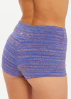 THE UPSIDE women's blue jacquard Neptune Fox Shortie offers full coverage with a mid-rise waistband in textured fabrication. Designed for swim.