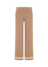 THE UPSIDE women's mocha Veneto Kansas Knit Pant is a wide-leg fit with a soft elastic waistband and short splits at hem. Made for lifestyle.