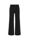 THE UPSIDE women's black Freya Knit Pant has a straight leg fit and features an elasticated waistband  and short splits at hem. Made for lifestyle.