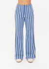 THE UPSIDE women's blue stripe Palmas Marnie Wide Leg Pant offers a high-rise, wide leg fit and features an elasticated waistband and side pockets. Made for lifestyle.