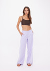 THE UPSIDE women's lilac Juliet Pant features a low-rise with side stripes, an elasticated waist, side seam pockets and split hem detail. Made for lifestyle.