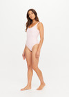 THE UPSIDE women’s pink Pointe Lace Scoop Bodysuit is fully lined with a scoop front neckline and extra low back. Made for golf and tennis.