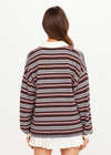 THE UPSIDE women’s stripe 100% cotton Wonder Knit Polo has a brown, pink, cream and grey stripe design with contrast collar and sleeve cuffs. Made for lifestyle.
