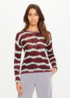 THE UPSIDE women’s tie dye 100% linen Rio Eli Long Sleeve Knit is a regular fit crew neck top and features a lightweight knit fabrication, button front opening and ribbed neckline. Made for lifestyle.