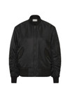 THE UPSIDE women's black Tribute Bomber Jacket is a true to size fit and features a classic bomber silhouette, ribbed trims, ruched sleeves and multiple functional pockets. Made for lifestyle.