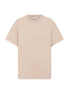 THE UPSIDE women's grey Soho Sammi Tee is designed for an oversized fit and features a relaxed crew neck silhouette in a soft brushed cotton blend with embroidered logo detailing. Made for lifestyle.