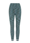 THE UPSIDE women's green Seamless 25inch Legging is designed for a supportive and comfortable fit and features a mid rise waist, seamless construction and ribbed striped waistband detailing. Made for yoga and pilates.