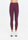 THE UPSIDE women's plum Pele 25inch Legging is designed for a supportive and comfortable fit and features a high rise waist, recycled rib fabrication and clean tonal finish. Made for yoga and pilates.