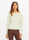 THE UPSIDE women's green Sakina Cashmere Cardigan is designed for a regular fit and features pearlised buttons and ribbed trims. Made for lifestyle.