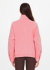 THE UPSIDE women’s pink organic cotton Bonita Carmen Moto Jacket is a relaxed-fit, zip-through style with a high neck and full lining. Made for lifestyle.