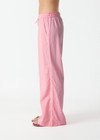 THE UPSIDE women’s pink Cortina Elita Pant is a mid-rise style with a soft elastic waistband, slanted side-seam pockets and cream piping. Made for lifestyle.
