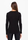 RIB CHRISSY LONG SLEEVE TOP - BLACK [USW020050]