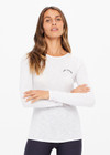 RIB CHRISSY LONG SLEEVE TOP - WHITE [USW020050]