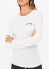 RIB CHRISSY LONG SLEEVE TOP - WHITE [USW020050]
